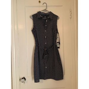 Tommy Hilfiger Button-up Collared Polka Dot Dress